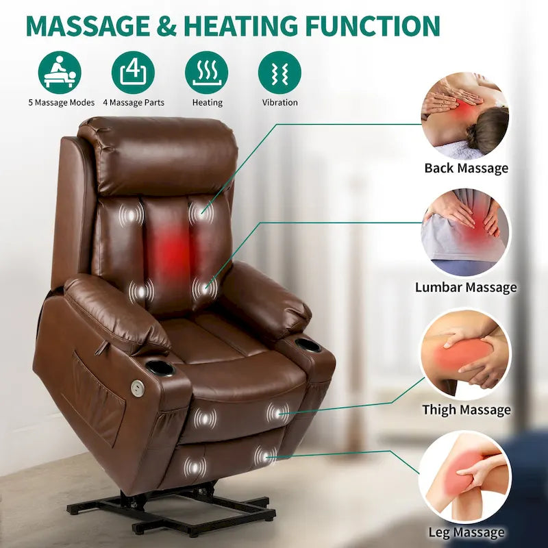 Fauteuil de massage inclinable Moasis en PU