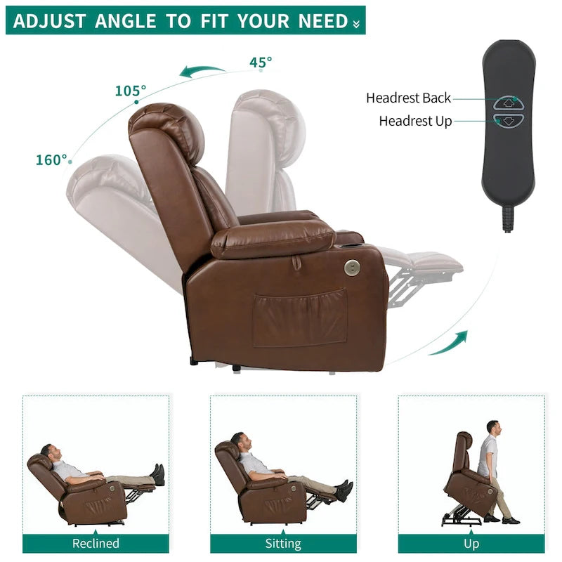 Fauteuil de massage inclinable Moasis en PU