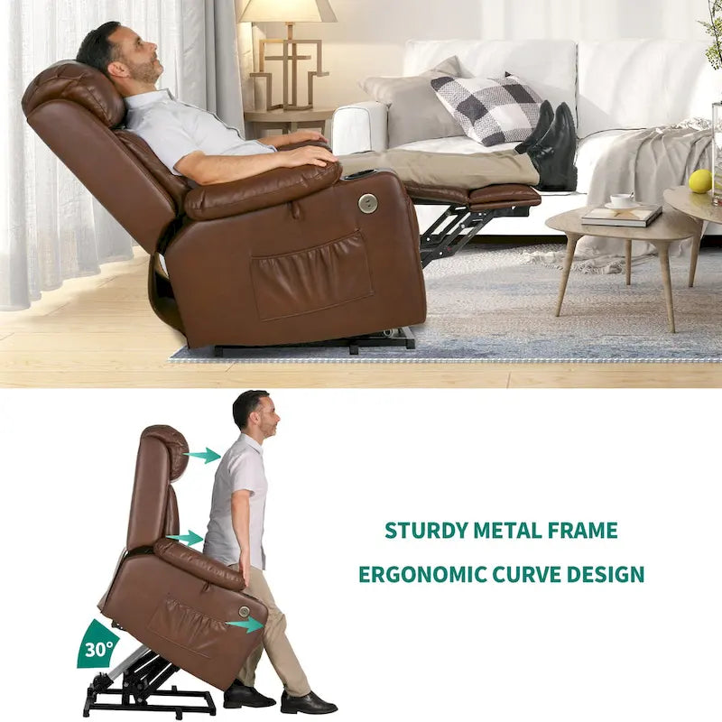 Fauteuil de massage inclinable Moasis en PU
