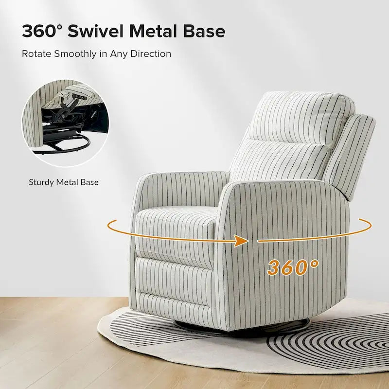 Lot de 2 fauteuils inclinables pivotants et basculants à 360 degrés en polyester moderne Diana de HULALA HOME