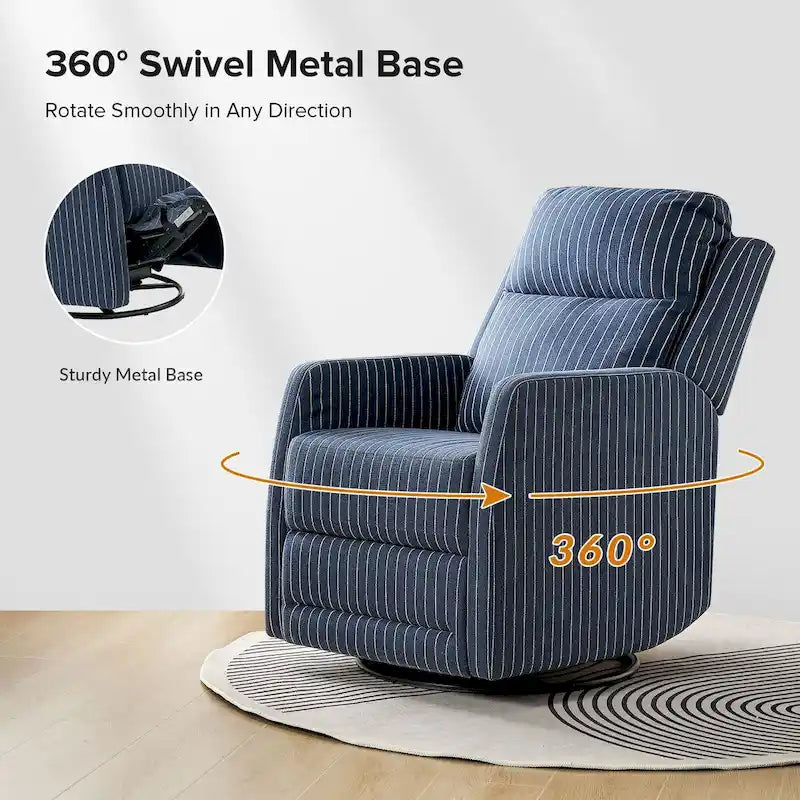 Lot de 2 fauteuils inclinables pivotants et basculants à 360 degrés en polyester moderne Diana de HULALA HOME