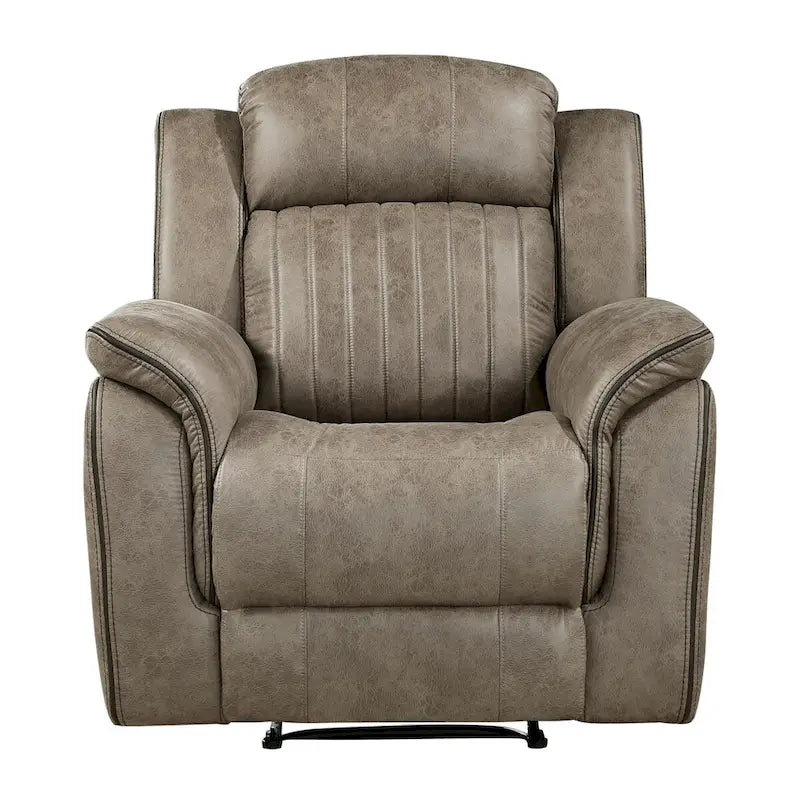 Fauteuil inclinable manuel Bento 38 po, tirette, microfibre brun sable