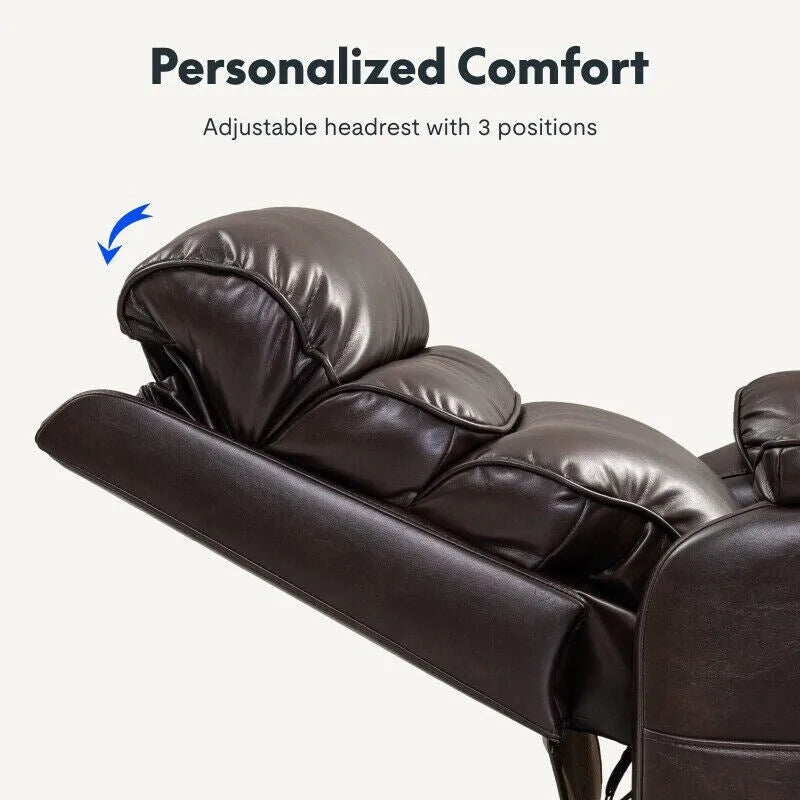 Fauteuil inclinable FlexiSpot Power Lift avec massage à double moteur, chauffage et appuie-tête réglable pour personnes âgées