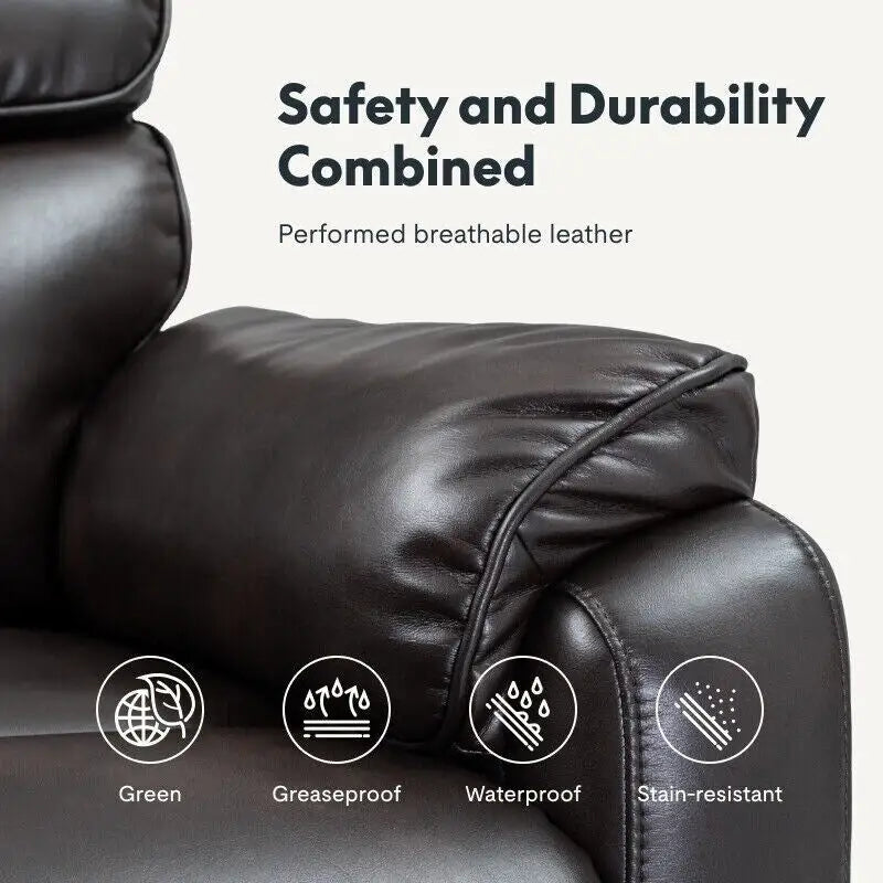 Fauteuil inclinable FlexiSpot Power Lift avec massage à double moteur, chauffage et appuie-tête réglable pour personnes âgées