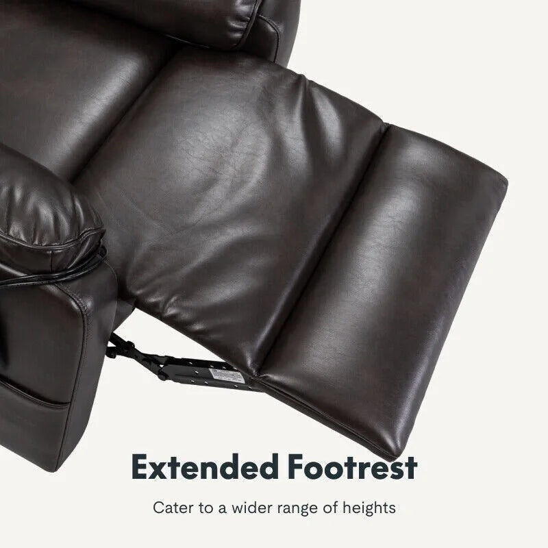 Fauteuil inclinable FlexiSpot Power Lift avec massage à double moteur, chauffage et appuie-tête réglable pour personnes âgées