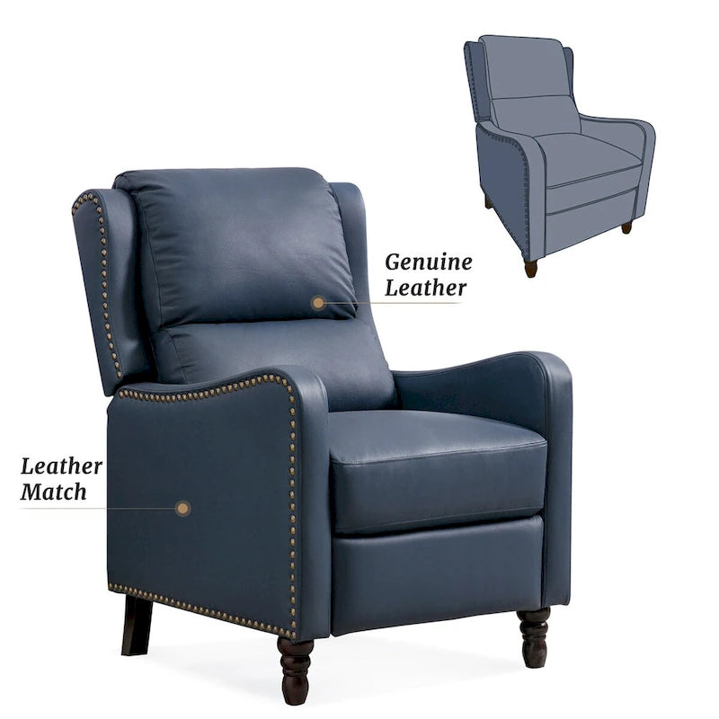 COZYMAN Fauteuil inclinable en cuir véritable Chaises confortables pour le salon