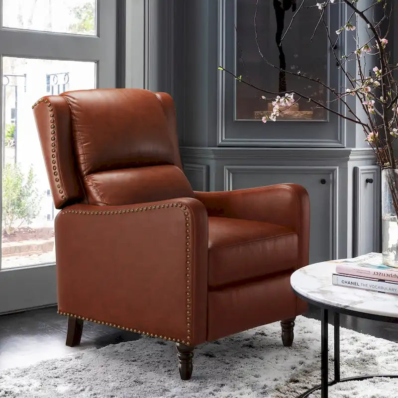 COZYMAN Fauteuil inclinable en cuir véritable Chaises confortables pour le salon