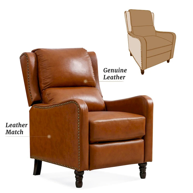 COZYMAN Fauteuil inclinable en cuir véritable Chaises confortables pour le salon