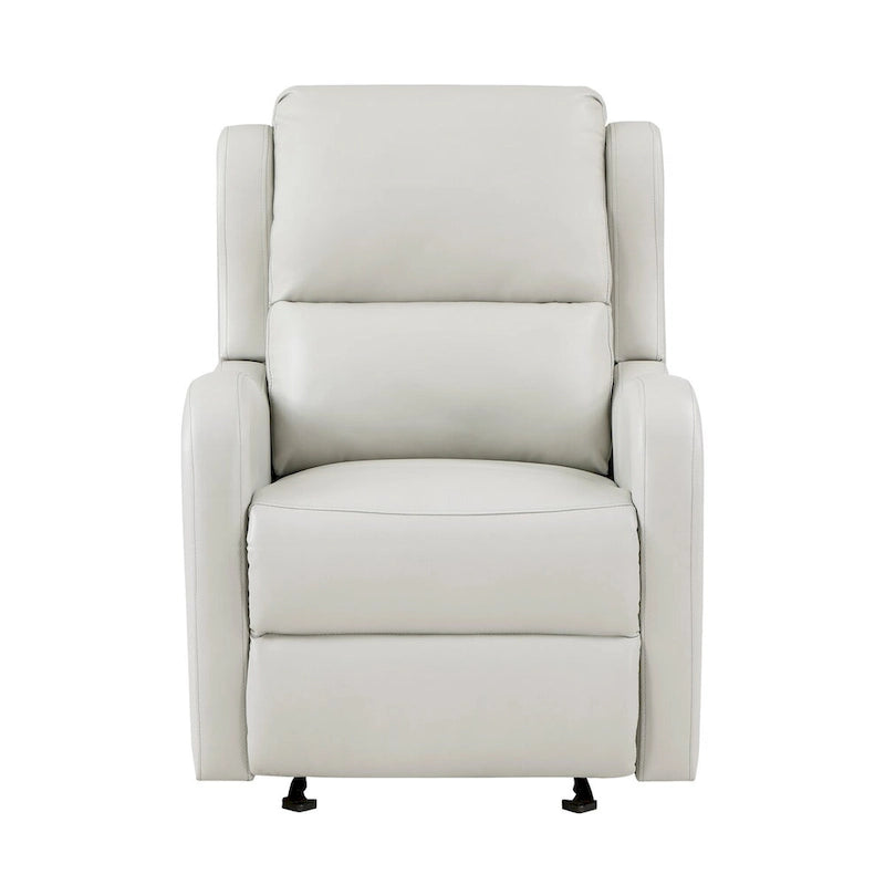 Fauteuil Inclinable Manuel Planeur Kim 39 Pouces, Similicuir Blanc Cassé