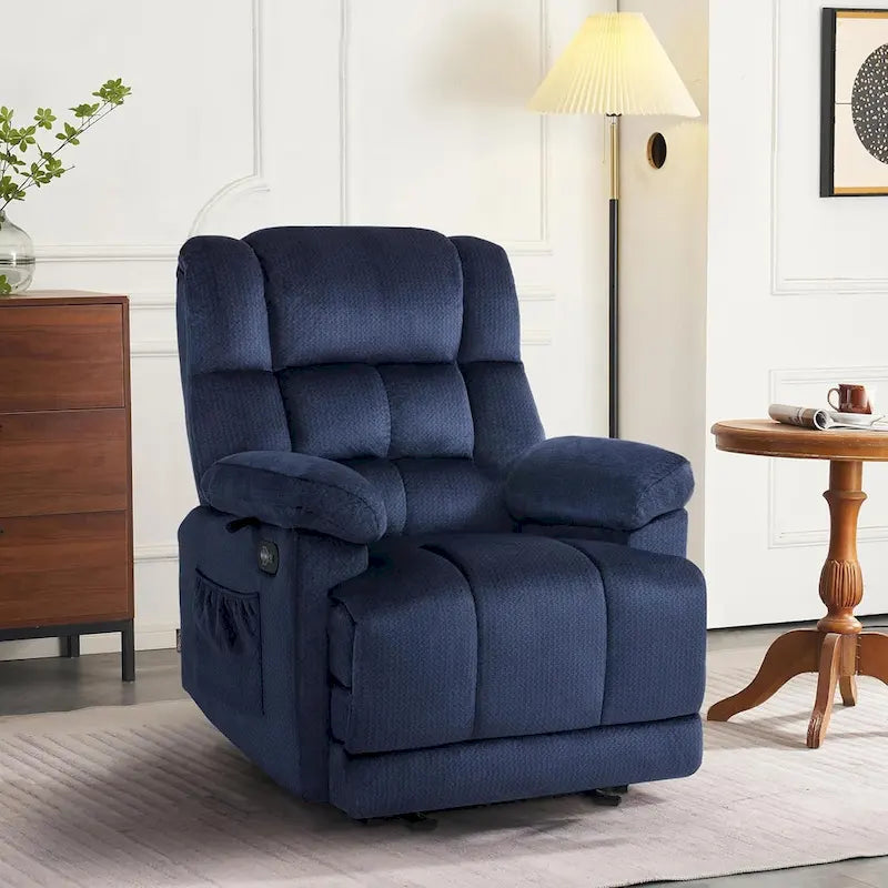 MCombo Fauteuil inclinable électrique avec fonctions de chauffage et de massage, en tissu, R6233