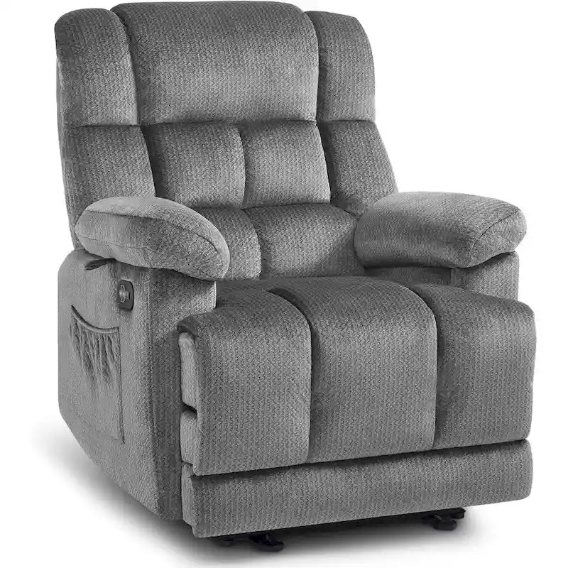 MCombo Fauteuil inclinable électrique avec fonctions de chauffage et de massage, en tissu, R6233