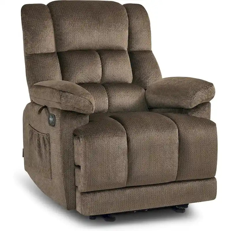 MCombo Fauteuil inclinable électrique avec fonctions de chauffage et de massage, en tissu, R6233