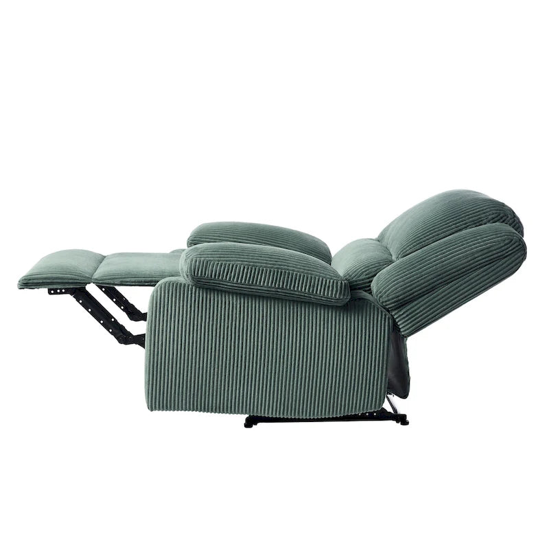 Fauteuil inclinable manuel push-back rembourré, ensemble de 2, design moderne
