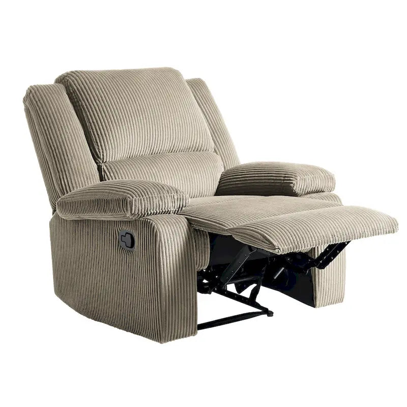 Fauteuil inclinable manuel push-back rembourré, ensemble de 2, design moderne