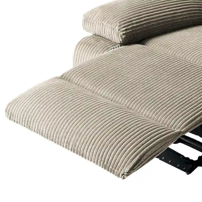 Fauteuil inclinable manuel push-back rembourré, ensemble de 2, design moderne