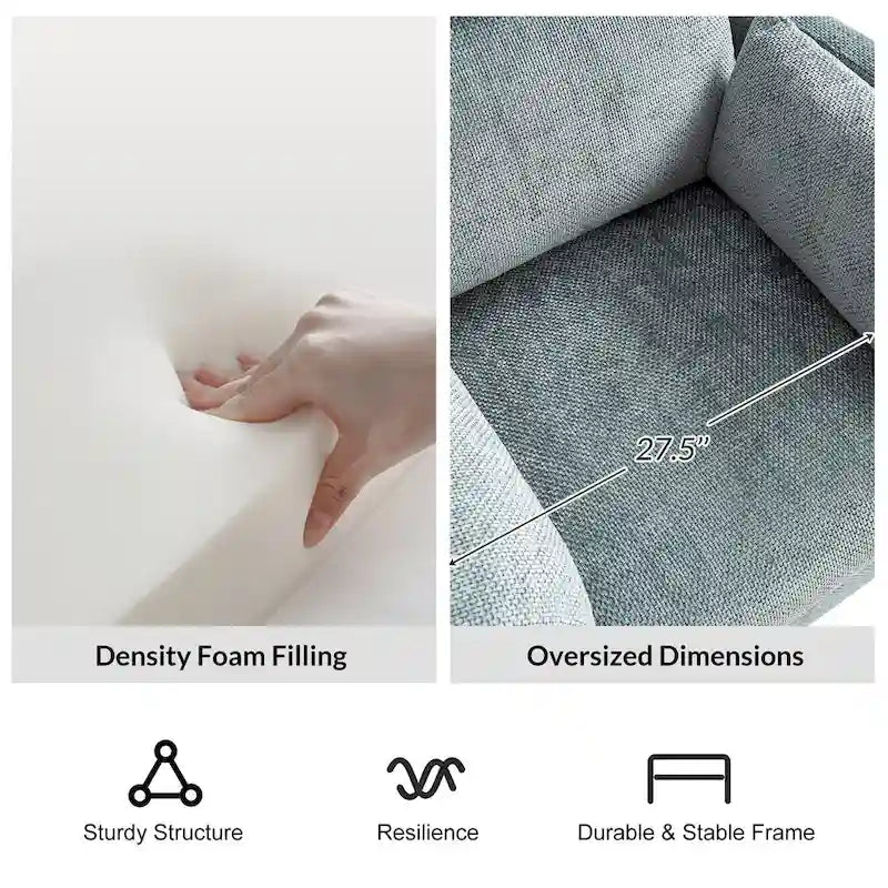 Fauteuil inclinable, berçant et pivotant Barry Modern 38 Power Nursery avec ports USB de HULALA HOME