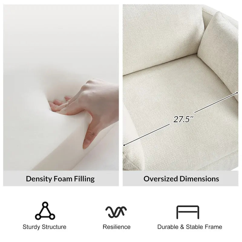 Fauteuil inclinable, berçant et pivotant Barry Modern 38 Power Nursery avec ports USB de HULALA HOME