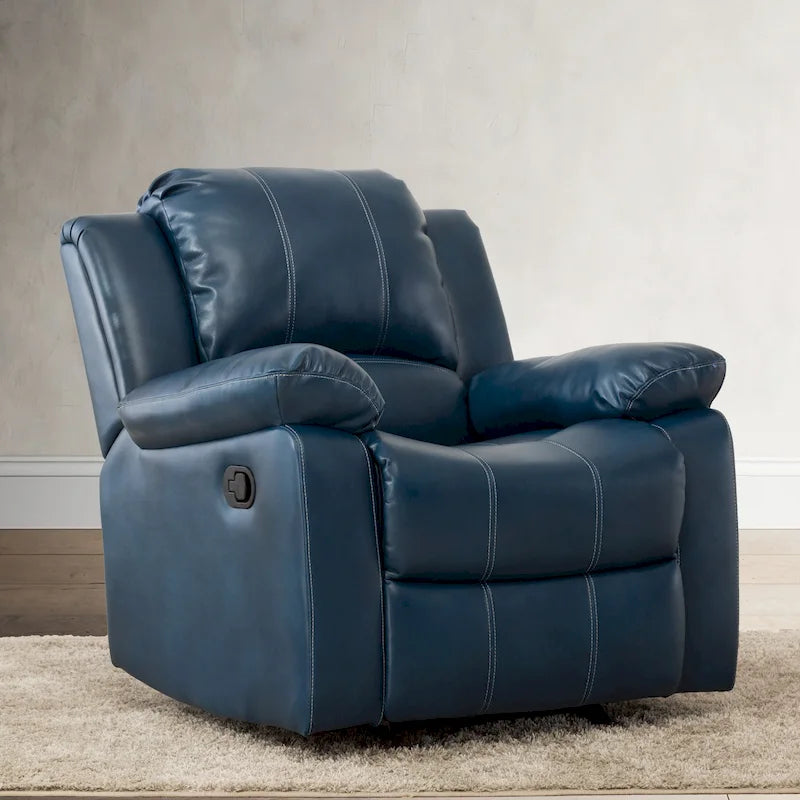 Fauteuil inclinable en similicuir et gel Charlotte pour salon