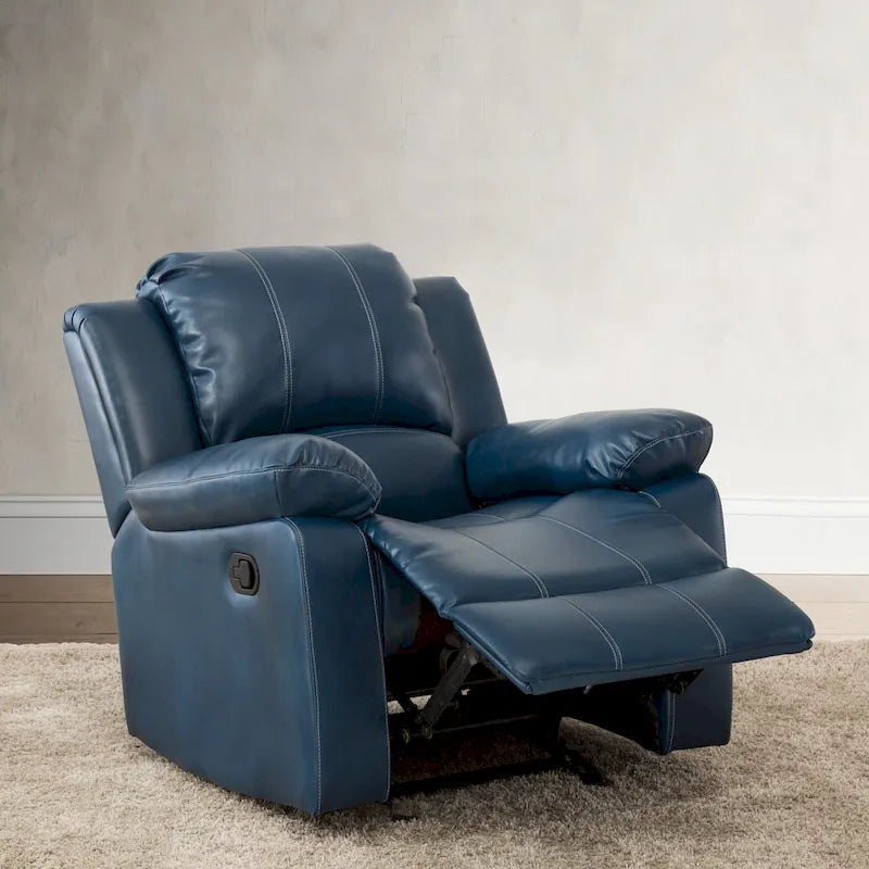 Fauteuil inclinable en similicuir et gel Charlotte pour salon