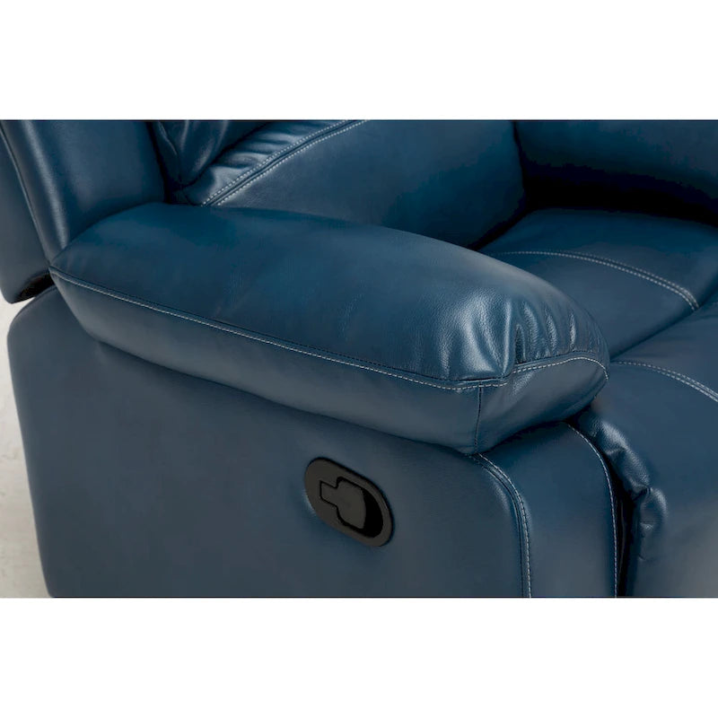 Fauteuil inclinable en similicuir et gel Charlotte pour salon