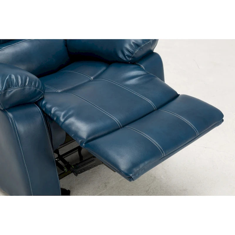 Fauteuil inclinable en similicuir et gel Charlotte pour salon