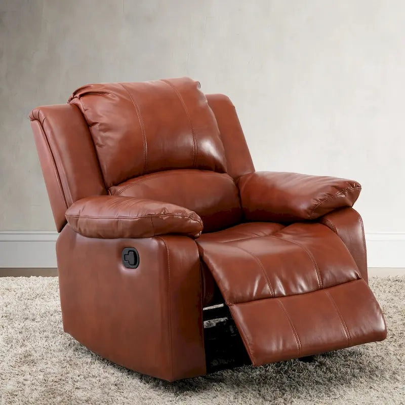 Fauteuil inclinable en similicuir et gel Charlotte pour salon