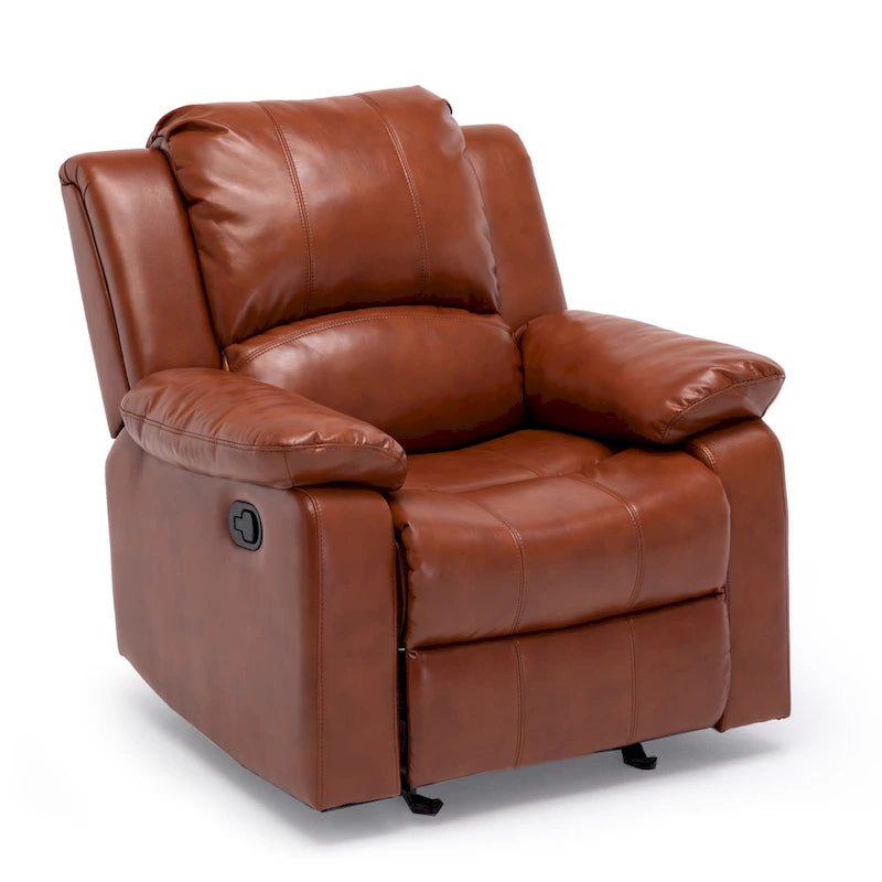 Fauteuil inclinable en similicuir et gel Charlotte pour salon