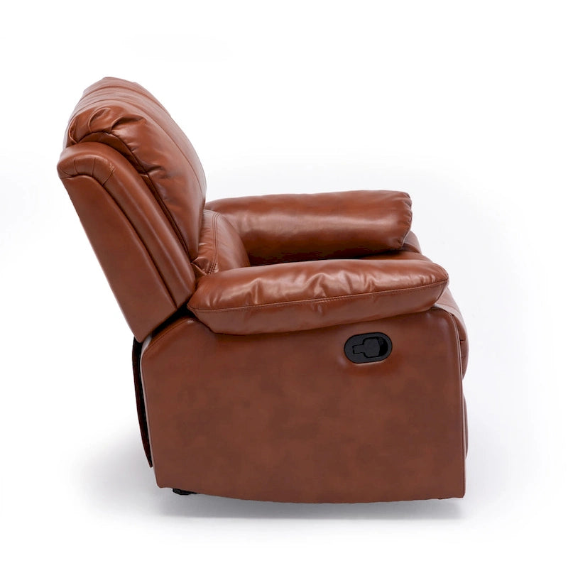 Fauteuil inclinable en similicuir et gel Charlotte pour salon