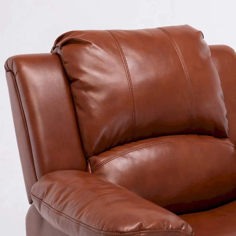 Fauteuil inclinable en similicuir et gel Charlotte pour salon