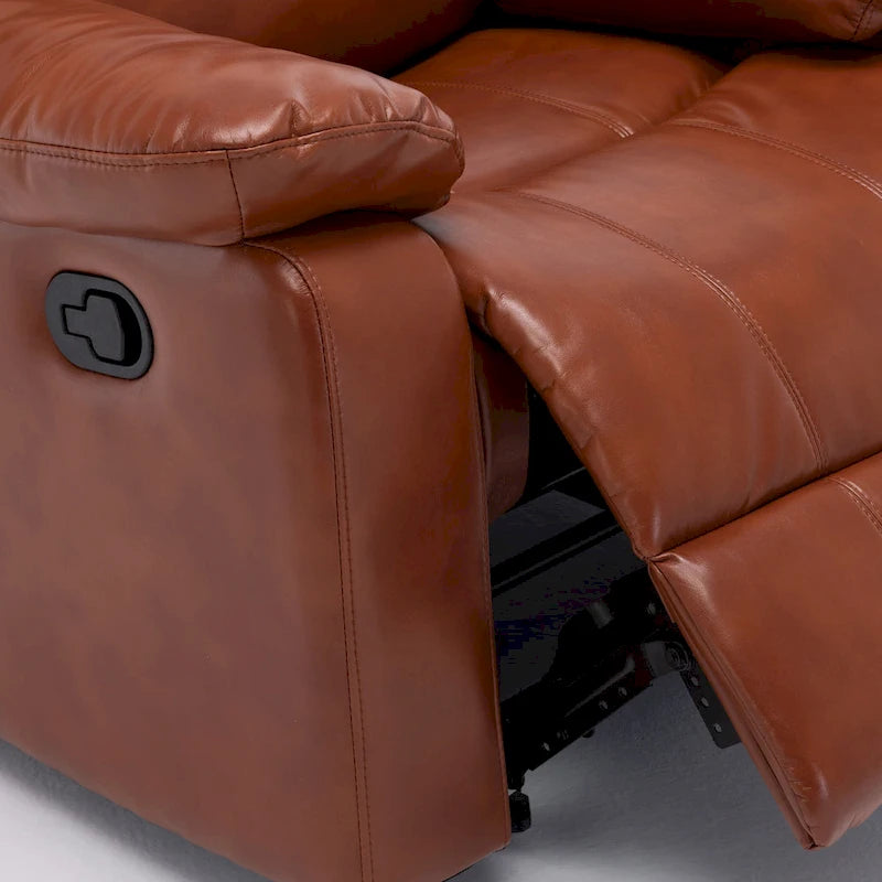 Fauteuil inclinable en similicuir et gel Charlotte pour salon