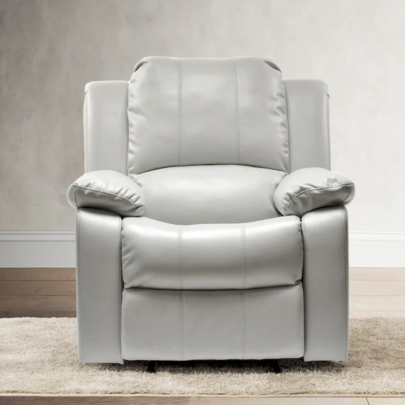 Fauteuil inclinable en similicuir et gel Charlotte pour salon