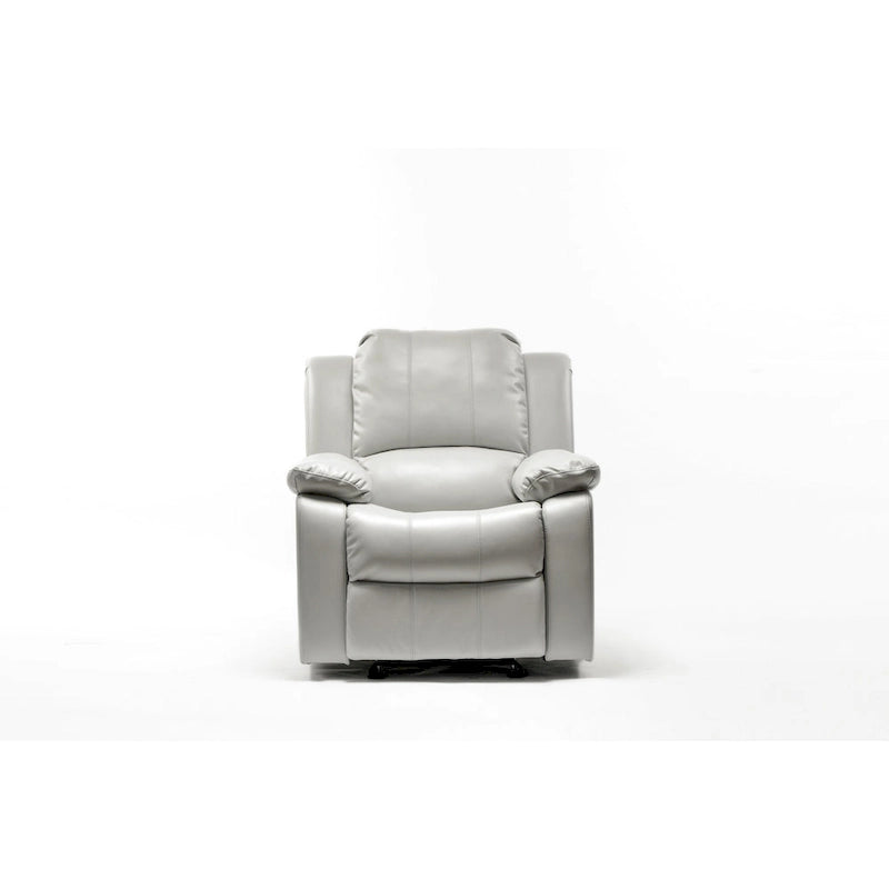 Fauteuil inclinable en similicuir et gel Charlotte pour salon
