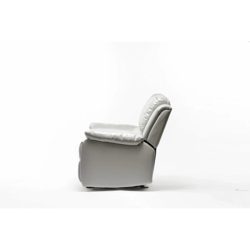 Fauteuil inclinable en similicuir et gel Charlotte pour salon