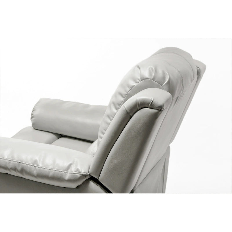 Fauteuil inclinable en similicuir et gel Charlotte pour salon