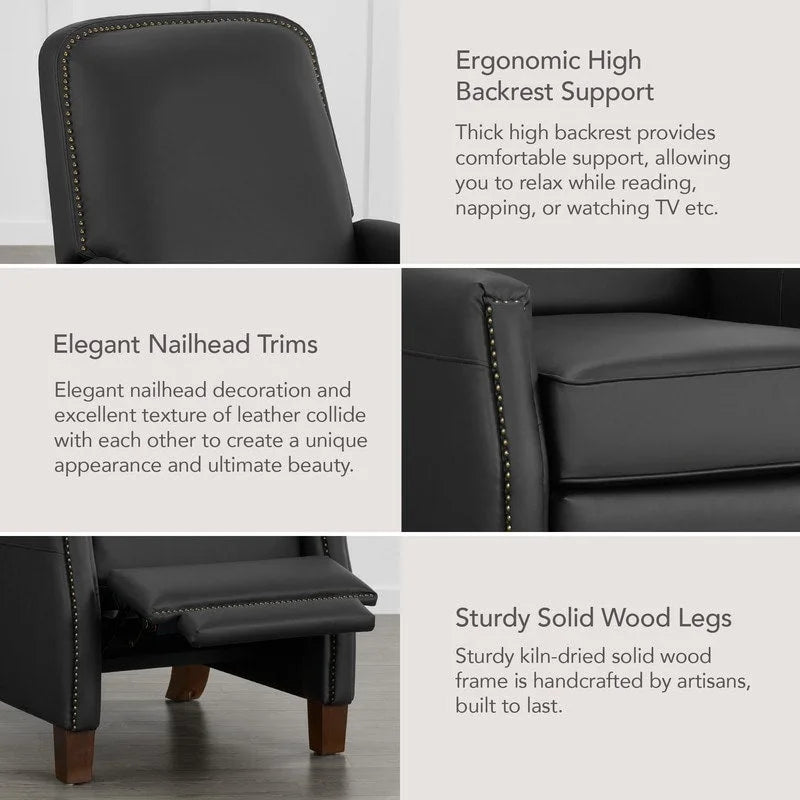 Fauteuil inclinable Elias Push Back pour adultes, en similicuir, pour salon