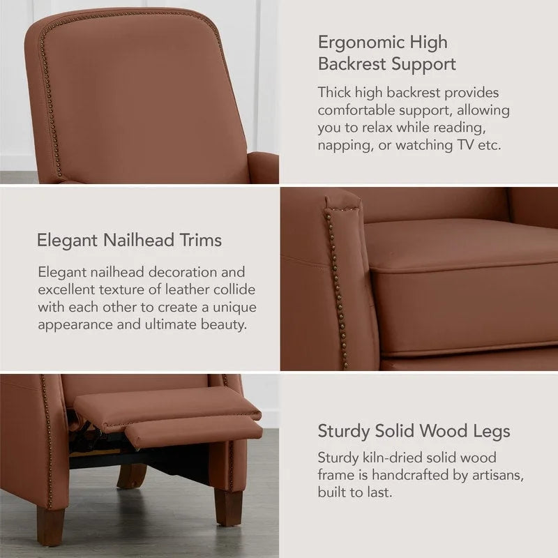 Fauteuil inclinable Elias Push Back pour adultes, en similicuir, pour salon