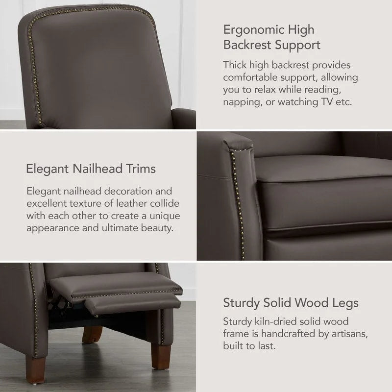 Fauteuil inclinable Elias Push Back pour adultes, en similicuir, pour salon