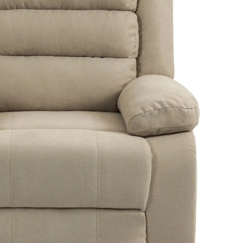 Fauteuil inclinable manuel en velours côtelé de coton surdimensionné avec accoudoirs larges