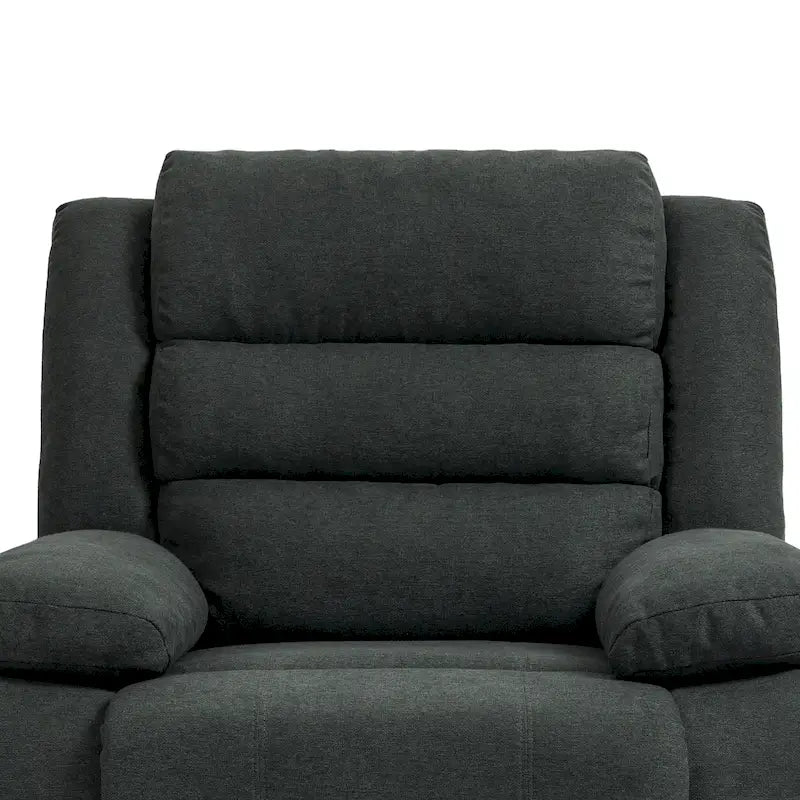 Fauteuil inclinable manuel en velours côtelé de coton surdimensionné avec accoudoirs larges