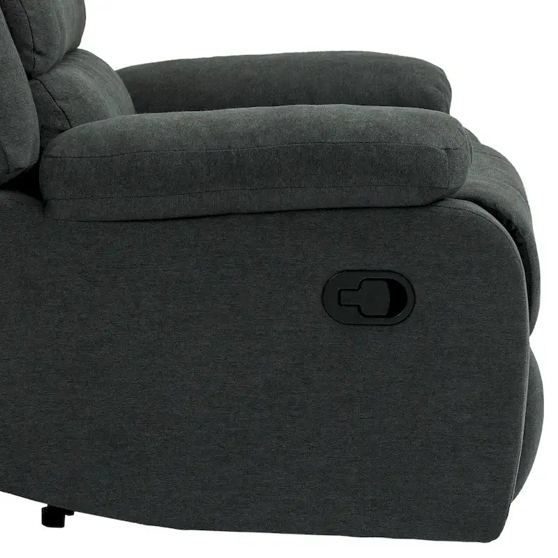 Fauteuil inclinable manuel en velours côtelé de coton surdimensionné avec accoudoirs larges