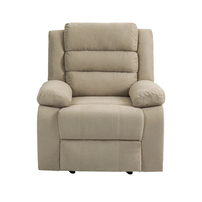Fauteuil inclinable manuel en velours côtelé de coton surdimensionné avec accoudoirs larges