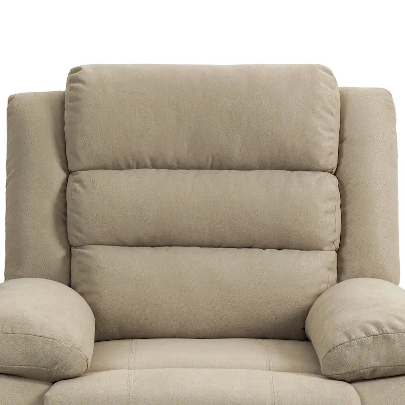 Fauteuil inclinable manuel en velours côtelé de coton surdimensionné avec accoudoirs larges