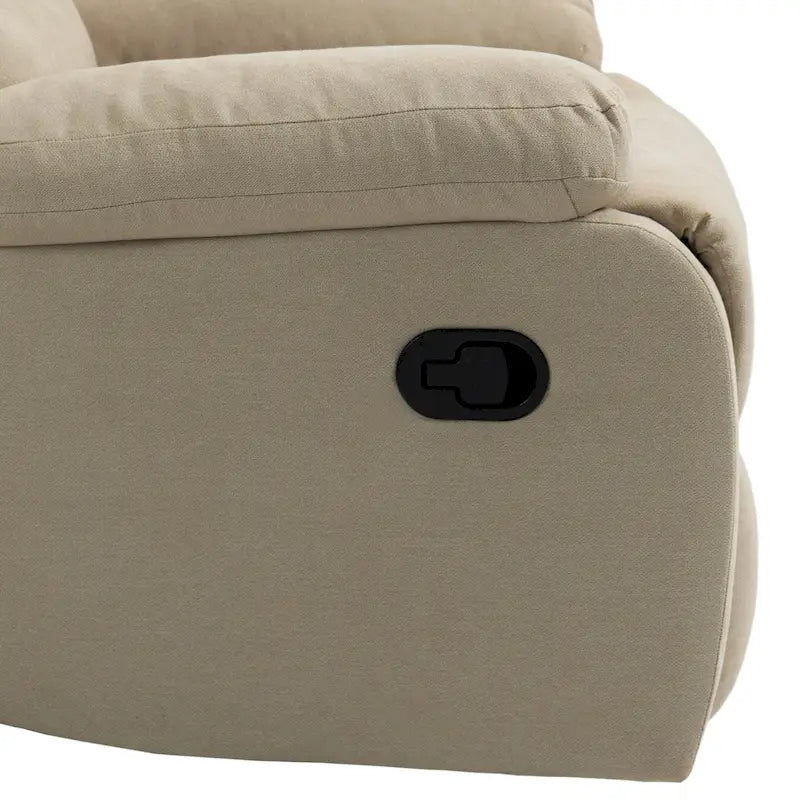 Fauteuil inclinable manuel en velours côtelé de coton surdimensionné avec accoudoirs larges