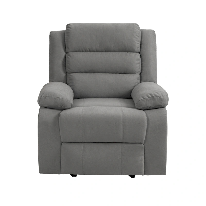 Fauteuil inclinable manuel en velours côtelé de coton surdimensionné avec accoudoirs larges
