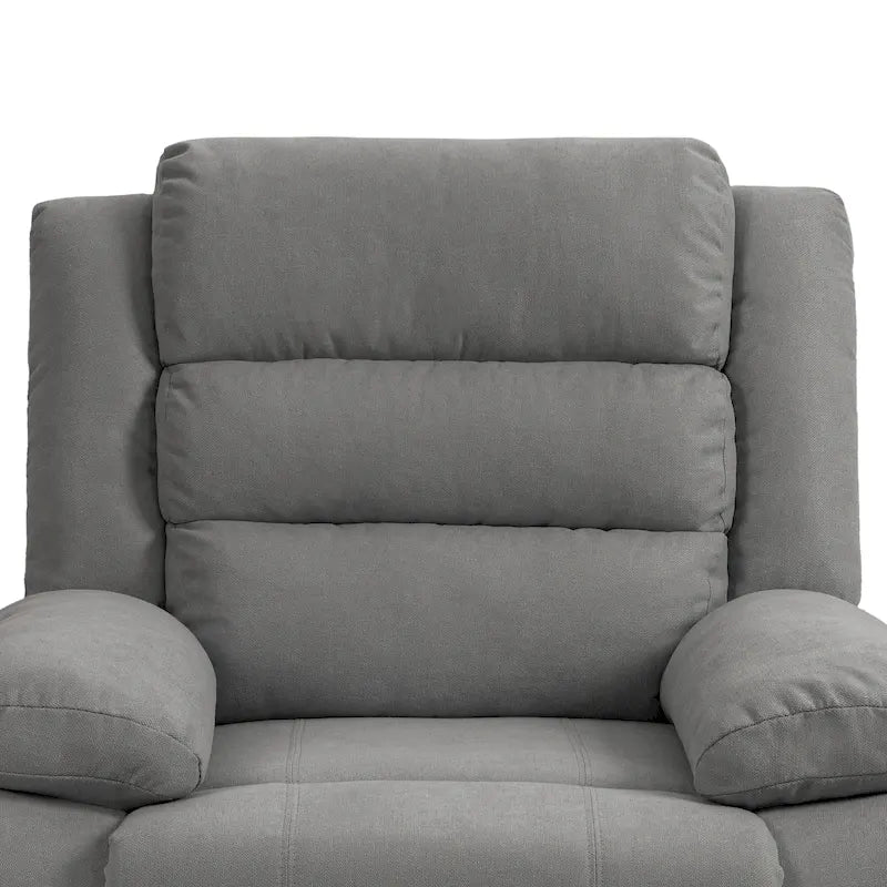 Fauteuil inclinable manuel en velours côtelé de coton surdimensionné avec accoudoirs larges