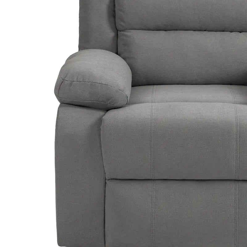Fauteuil inclinable manuel en velours côtelé de coton surdimensionné avec accoudoirs larges