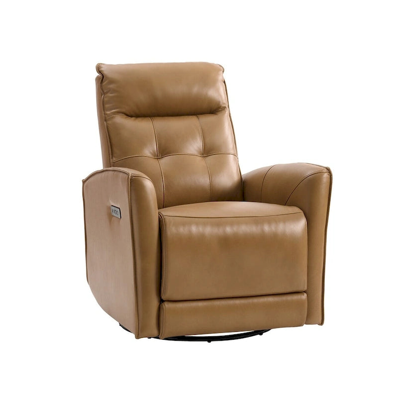 Fauteuil inclinable électrique Alberto Mordern en cuir véritable avec port de chargement USB par HULALA HOME