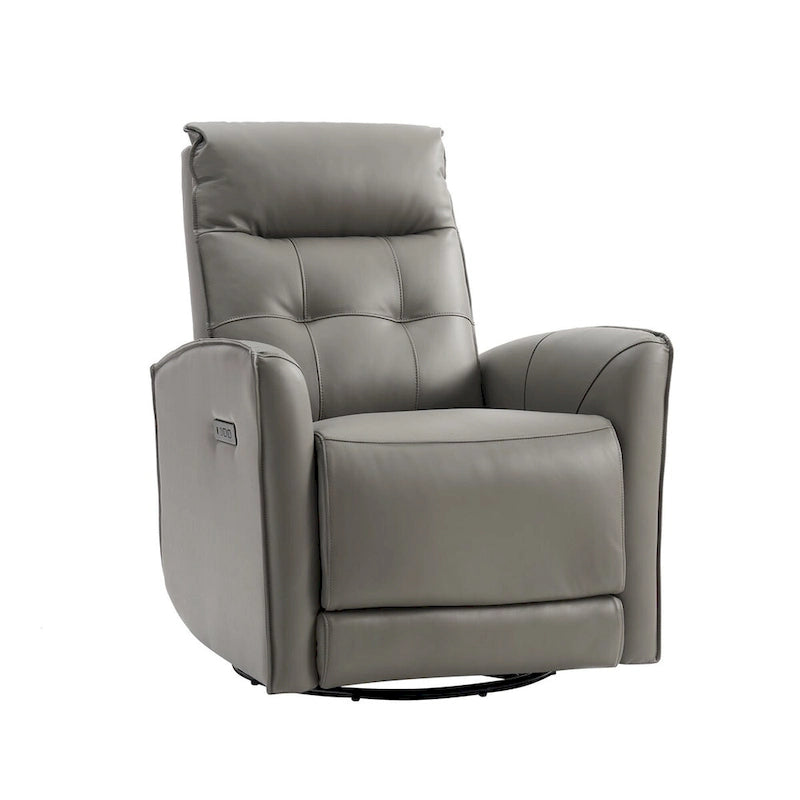 Fauteuil inclinable électrique Alberto Mordern en cuir véritable avec port de chargement USB par HULALA HOME