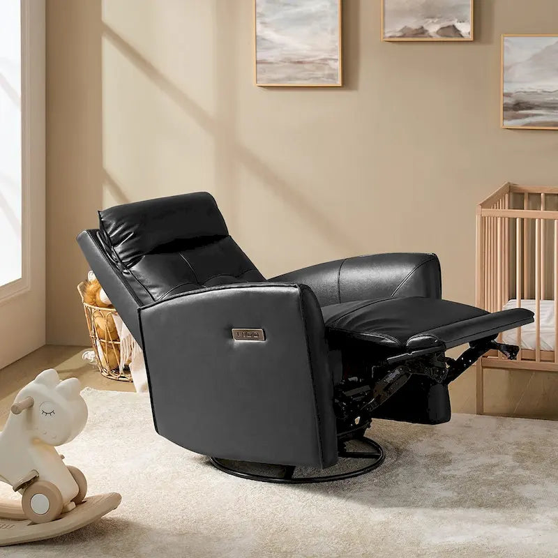 Fauteuil inclinable électrique Alberto Mordern en cuir véritable avec port de chargement USB par HULALA HOME