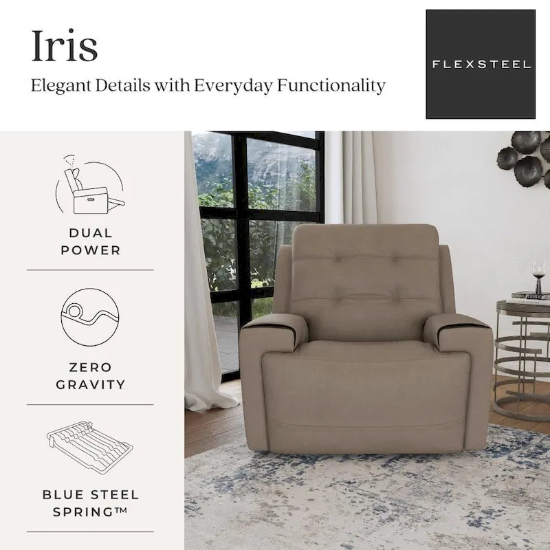 Iris Power Recliner with Power Headrest by Flexsteel